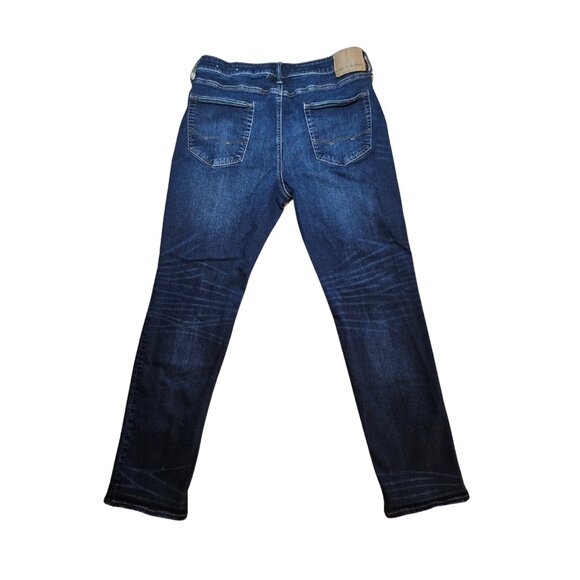 Mens American Eagle Original Straight Dark Wash Jeans 36x34 Next Level Airflex - Picture 5 of 5